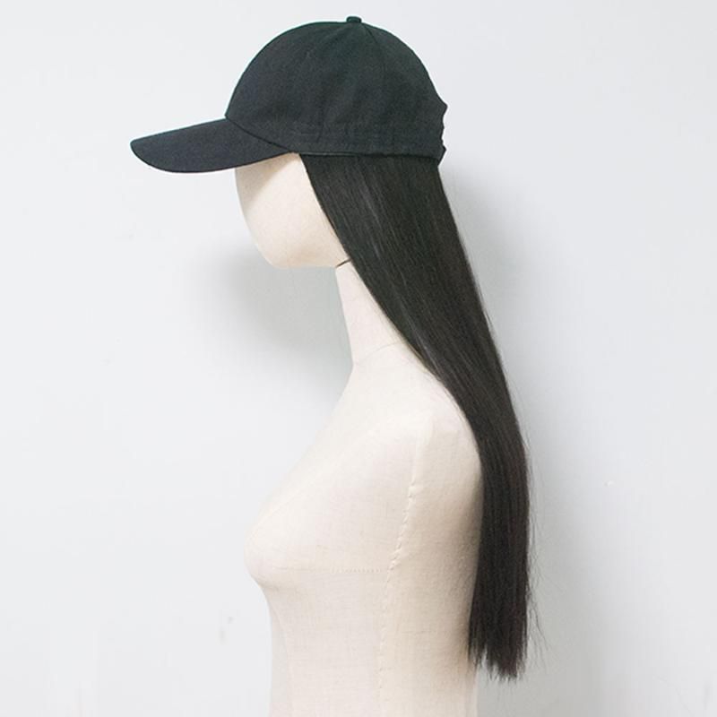 Ball Caps Instagram Korean Fashion Long Straight Hair Wig Female Black Baseball Cap Smooth Good Care Ball Caps Instagram Korean Fashion Long Straight Hair Wig Female Black Baseball Cap Smooth Good Care