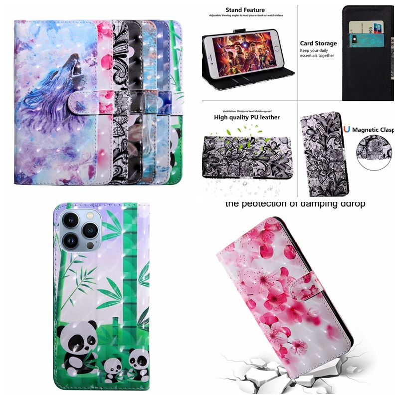3D Leather Wallet Cases For Iphone 14 Pro Max 13 12 11 XR XS 8 7 6 Plus Flower Wolf Tiger Owl Lace Animal Cartoon Panda Slot ID Magnetic Fashion Book Holder Flip Cover Purse 3D Leather Wallet Cases For Iphone 14 Pro Max 13 12 11 XR XS 8 7 6 Plus Flower Wolf Tiger Owl Lace Animal Cartoon Panda Slot ID Magnetic Fashion Book Holder Flip Cover Purse