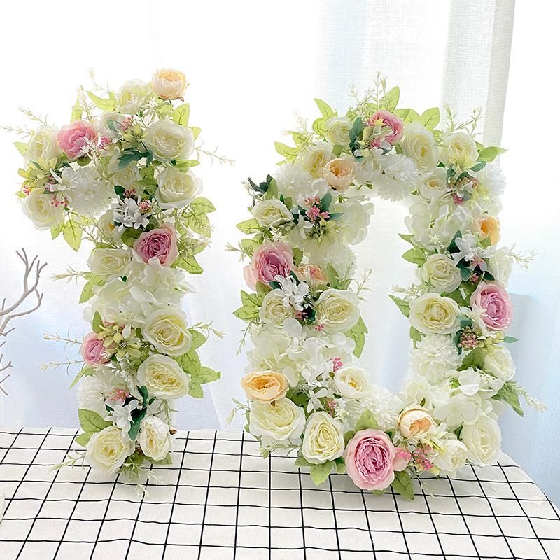 Decorative Flowers & Wreaths 3D Floral Rose Letters Number For Baby