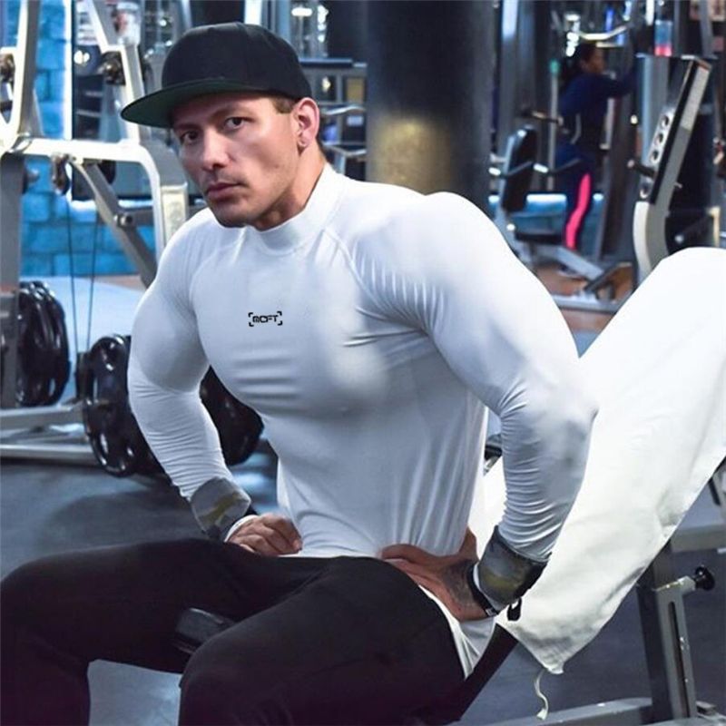 Gym T Shirt Men Fitness Bodybuilding Clothing Workout Quick Dry Long Sleeve  Shirt Male Spring Sports Tops Compression Tee Shirt 22285Y From Qljmw,  $33.51