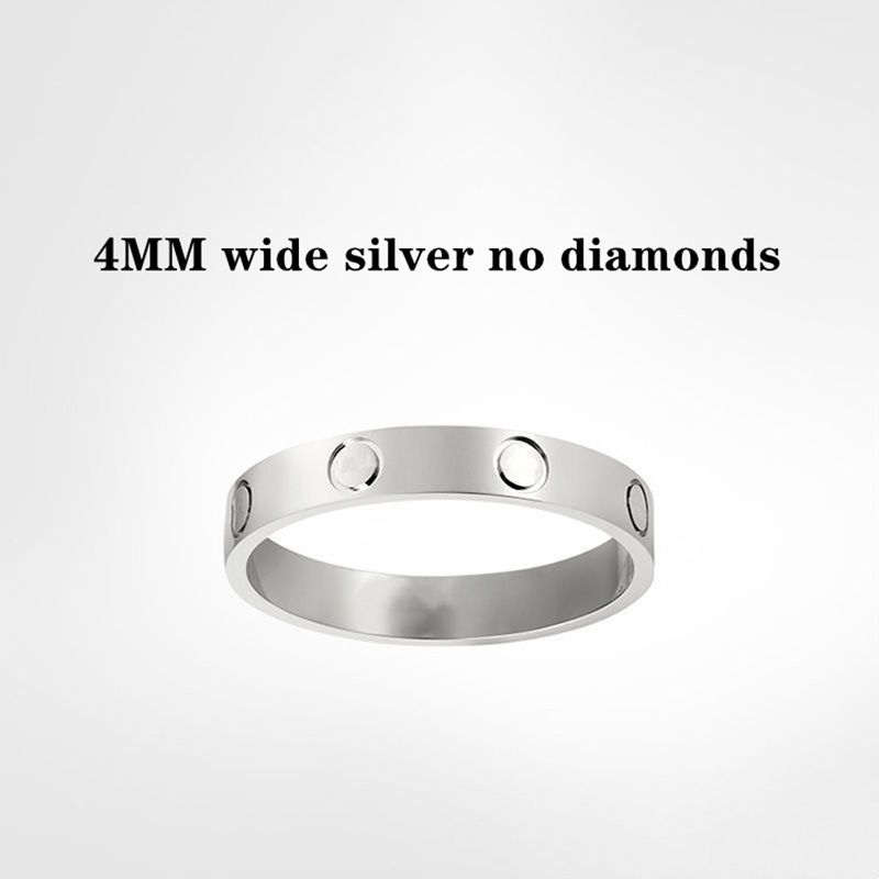 Silver (4mm)-love Ring