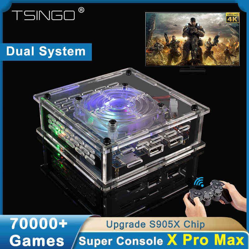 Super Console X Pro Retro Video Game Consoles TV Box Games For  PSP/PS1/N64/DC HD WiFi Output Dual System Built-in 60,000+ Games