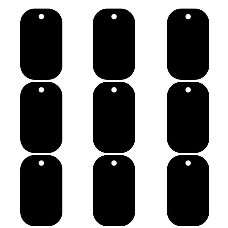 Black-Tags with Rubber