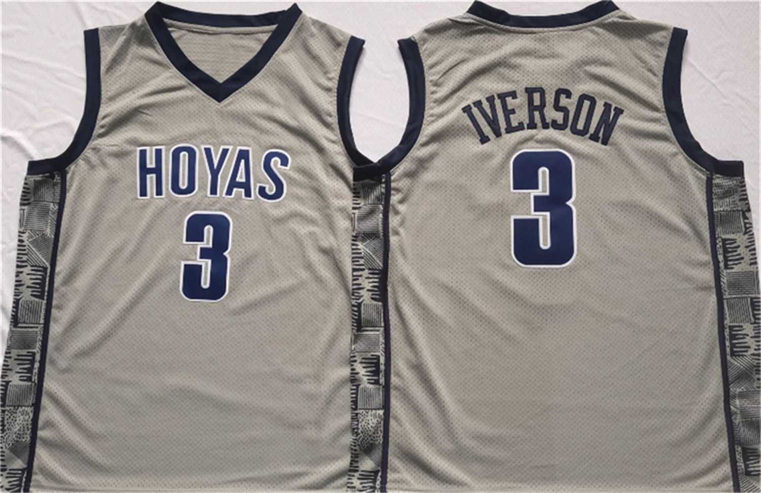 Georgetown Hoyas Grey # 33 Ewing