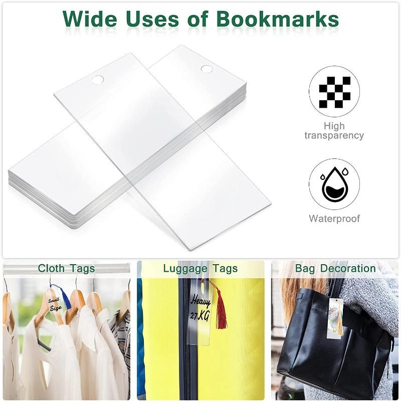 Blank Acrylic Bookmarks Set Book Page Holder Blanks Bulk Clear