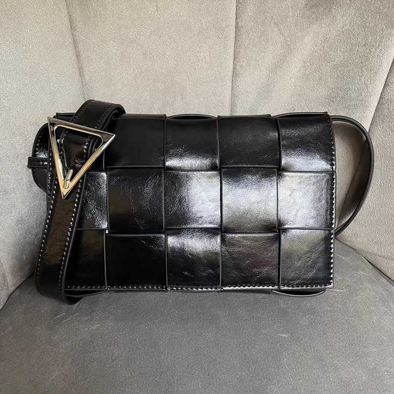 Black - Large Oil Wax Woven Bag