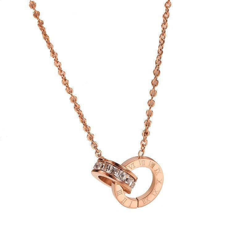 Collier blanc d'or rose (pas de boîte)