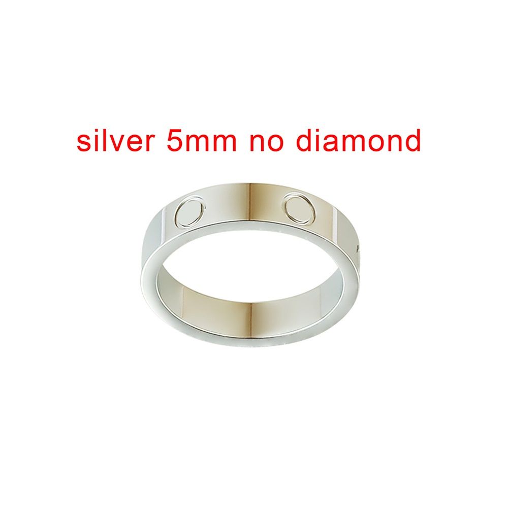 5mm srebrny bez diamentu