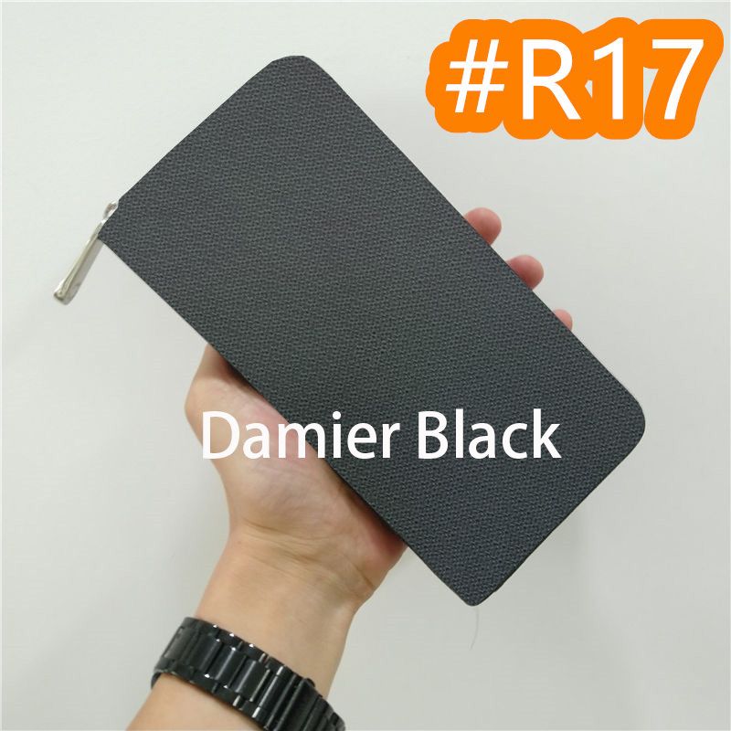#R17 Damier Schwarzer Reißverschluss