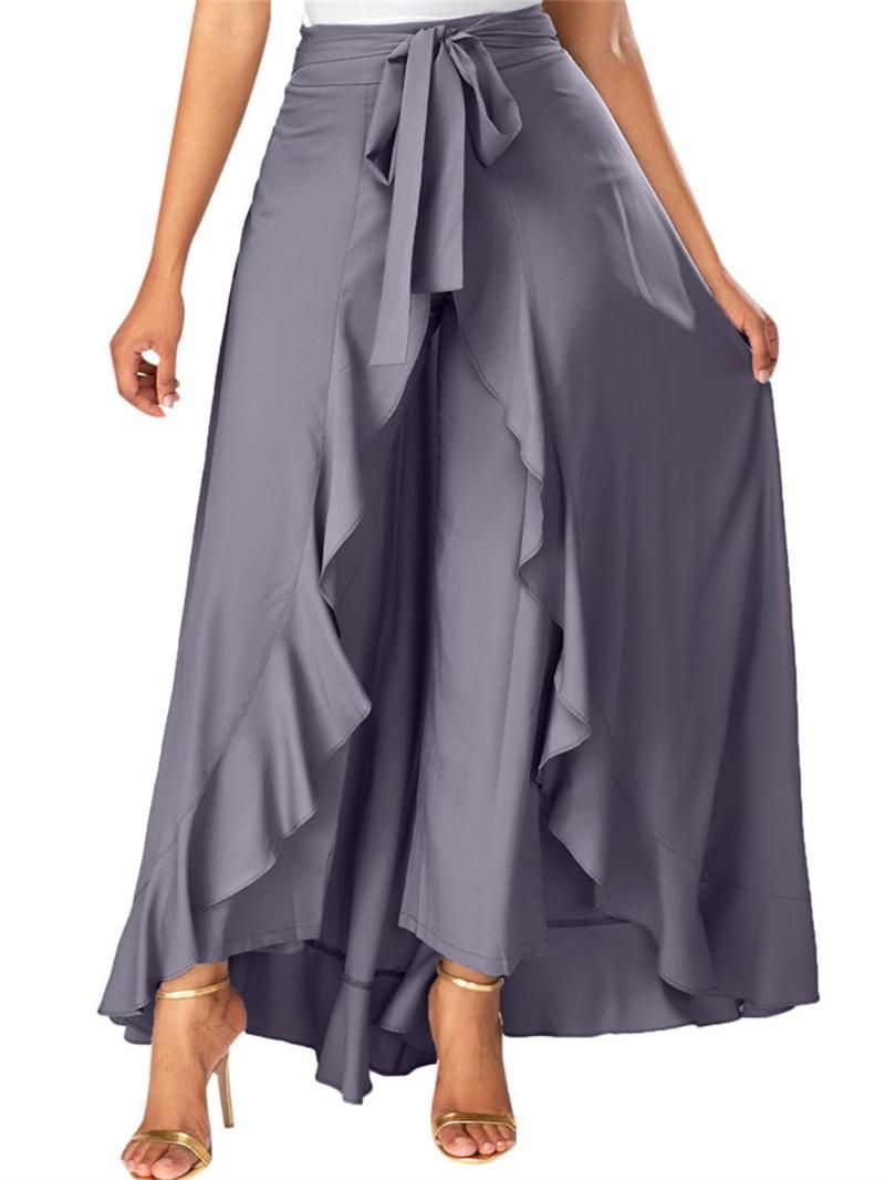 Skirts Short Front Long Back Party Irregular High Low Grey Side 