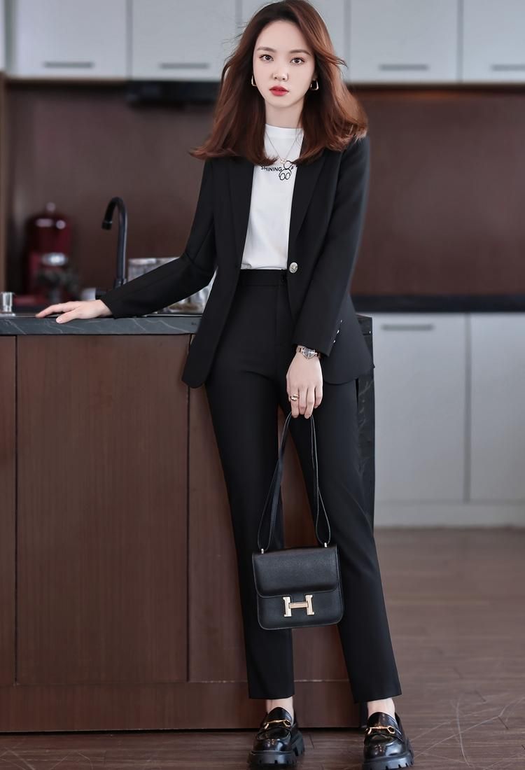 black blazer pants