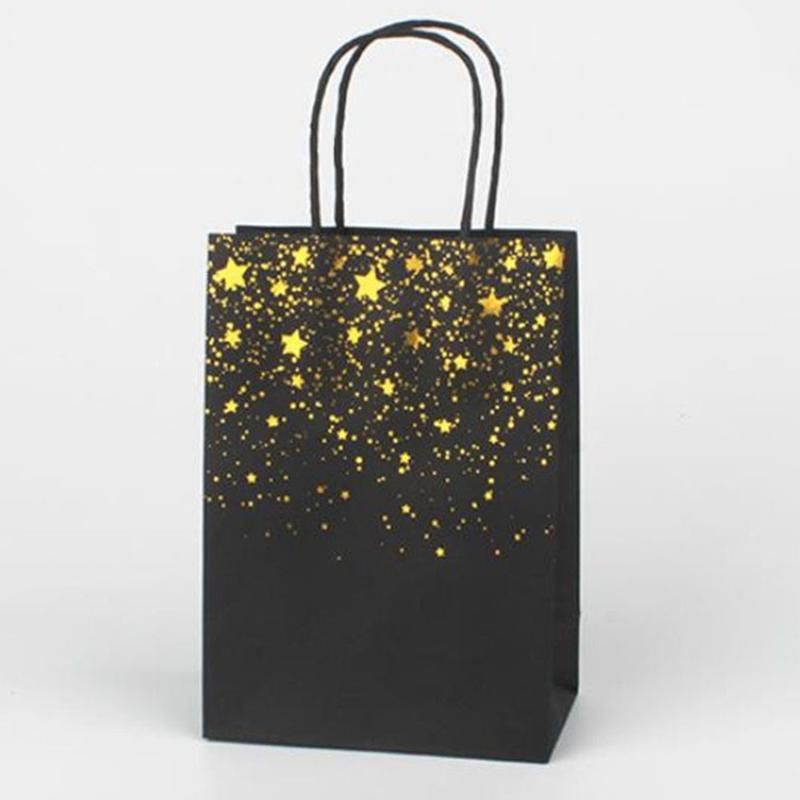 Black Bag Gold Star 5pcs 15x8x21 см.