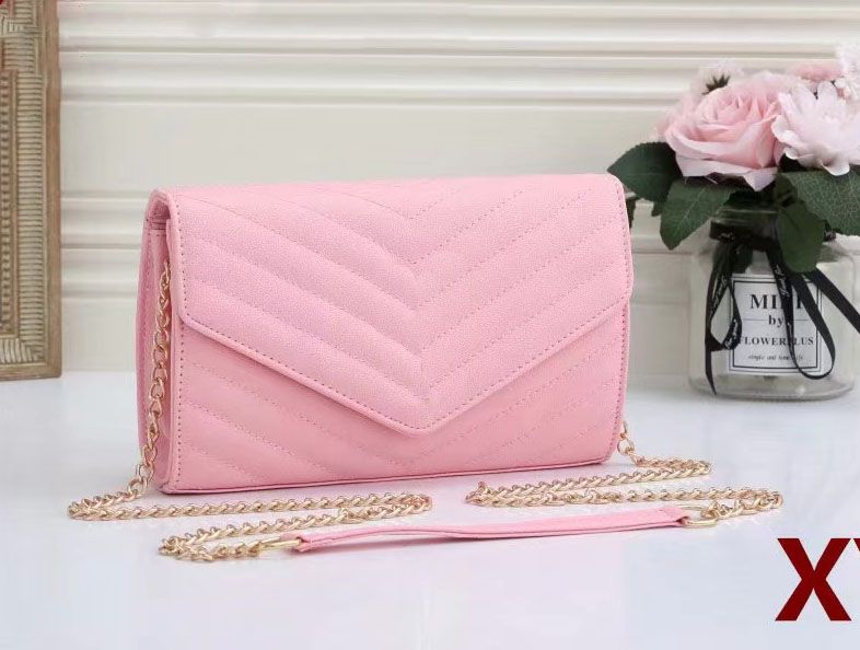 13.Pink bags gold chain