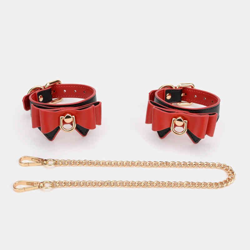 Black And Red Foot Cuffs