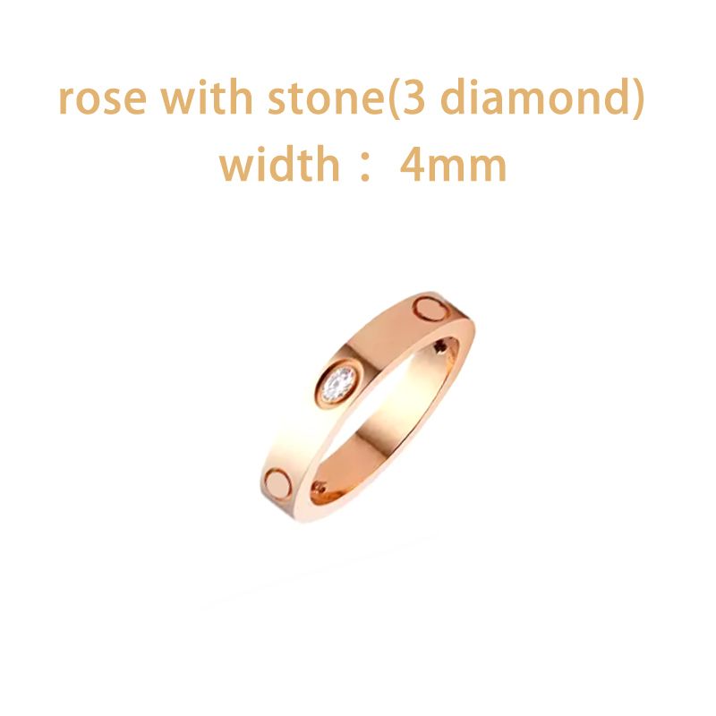 4mm rose gold stones