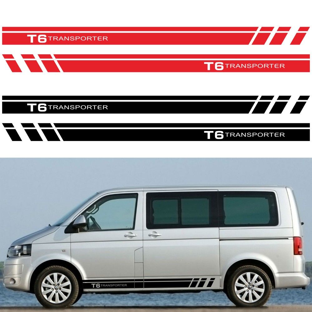 Doordash Door Stickers For VW TRANSPORTER T5 T6 Side Skirt Stripes Racing Auto Graphical Decor Accessories From Haoxincar, $23.76 DHgate.Com