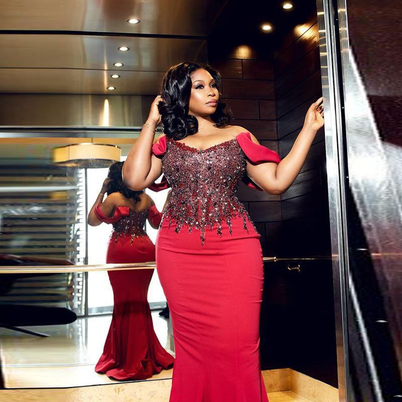 Anniv Coupon Below] 2022 Plus Size Red Prom Dresses Off The Shoulder Major Beadings Party Black Girls Aso Ebi Formal Evening Gowns From Bridallee, $143.82 | DHgate.Com