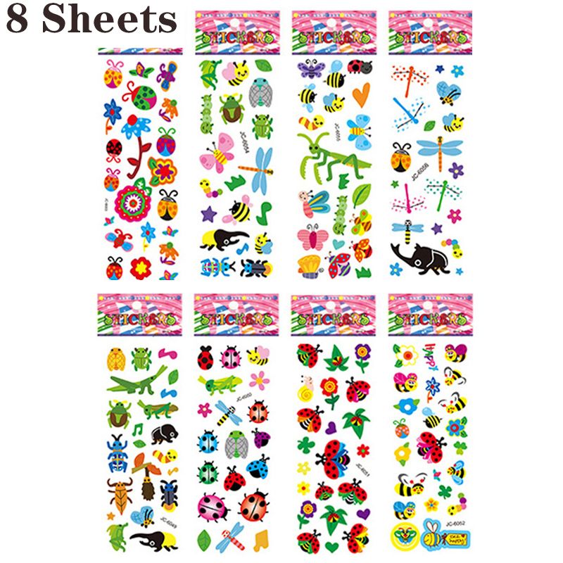 8 Sheets Insects