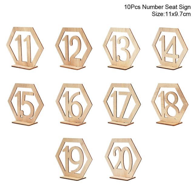 10pcs 11-20 sign