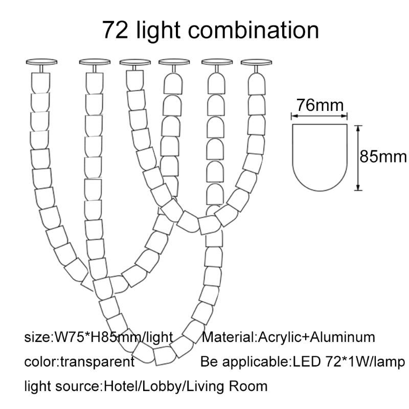 72 luci 3000K