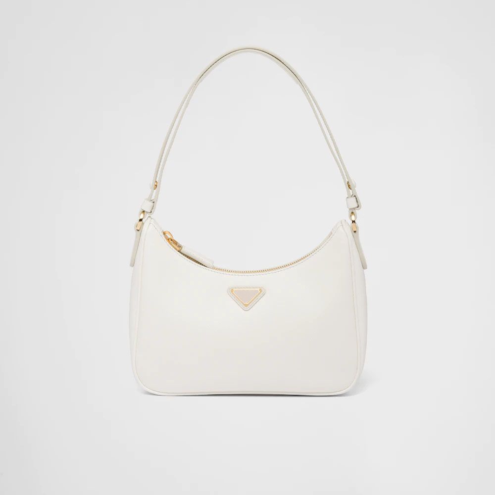 40. Leather White Bag Gold Chain