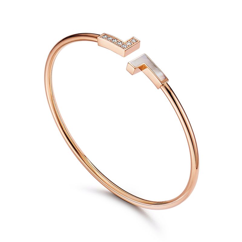 Rose gold with (shell and diamonds)
