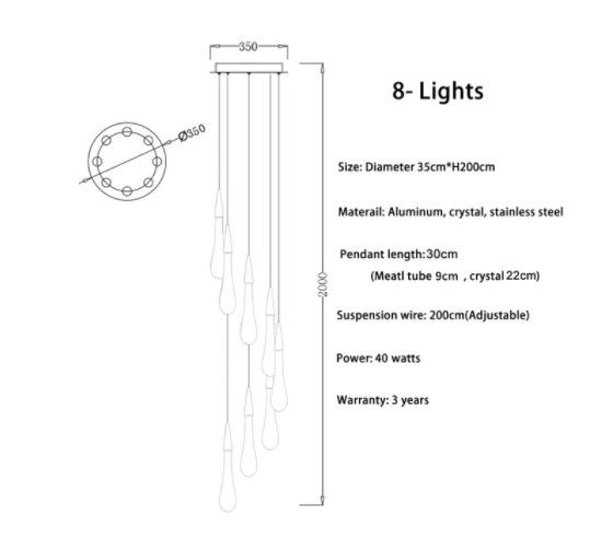 8 lights--spiral