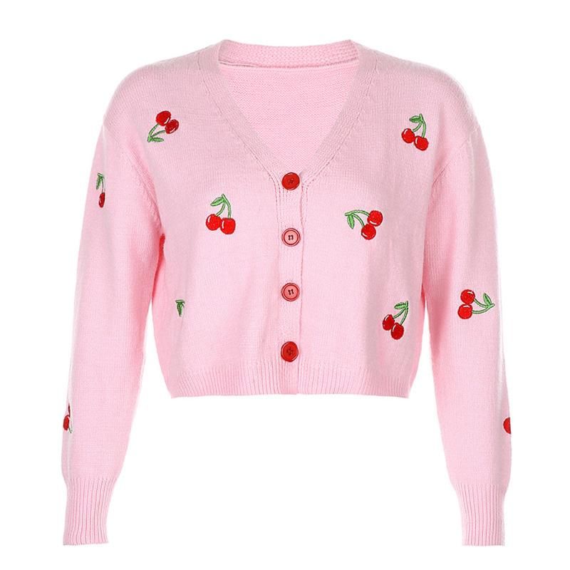 cherry sweater pink
