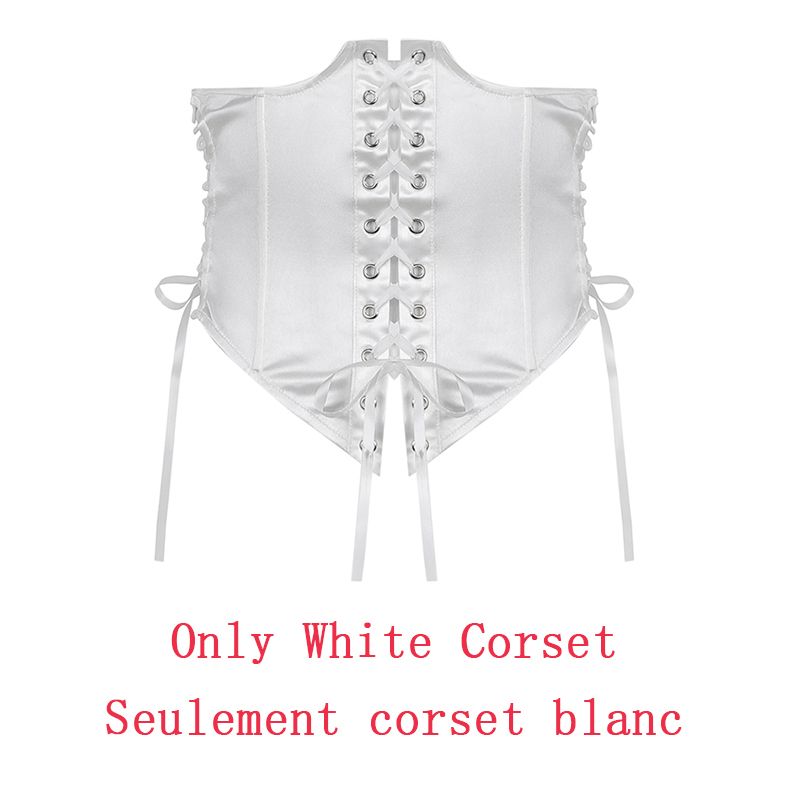 Seulement le corset blanc