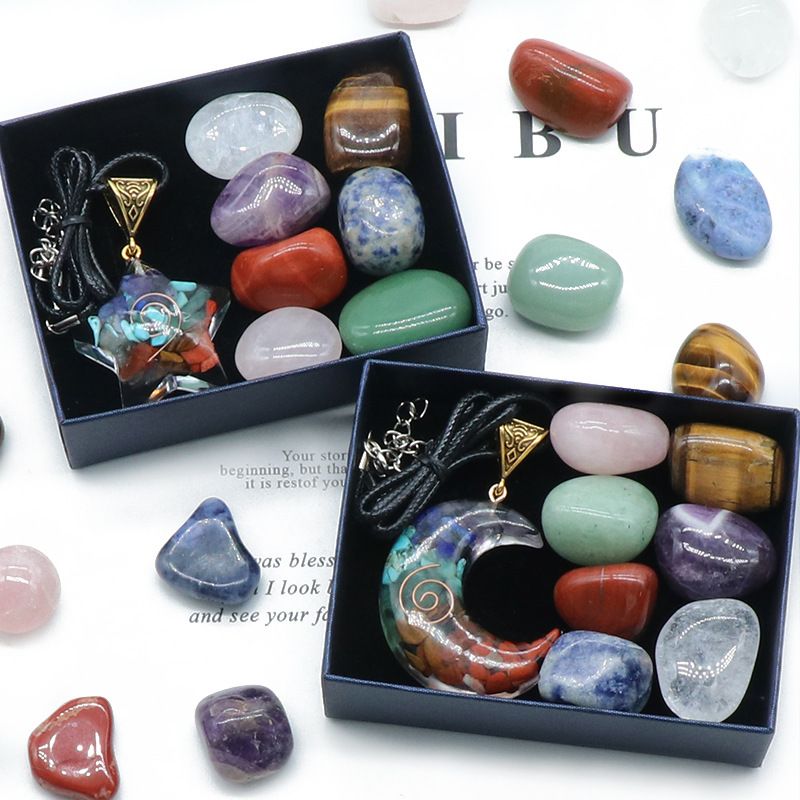 Chakra Healing Crystal Ornaments Set: 7 Natural... From Enjoy_time, - Image 3