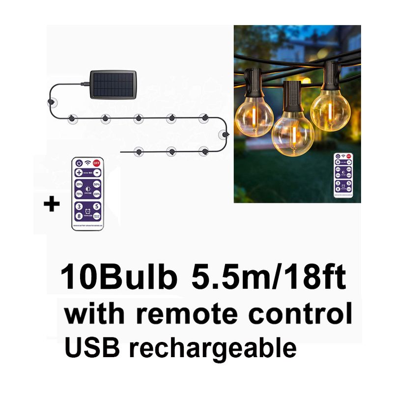 リモートコントロールを備えた10個の電球