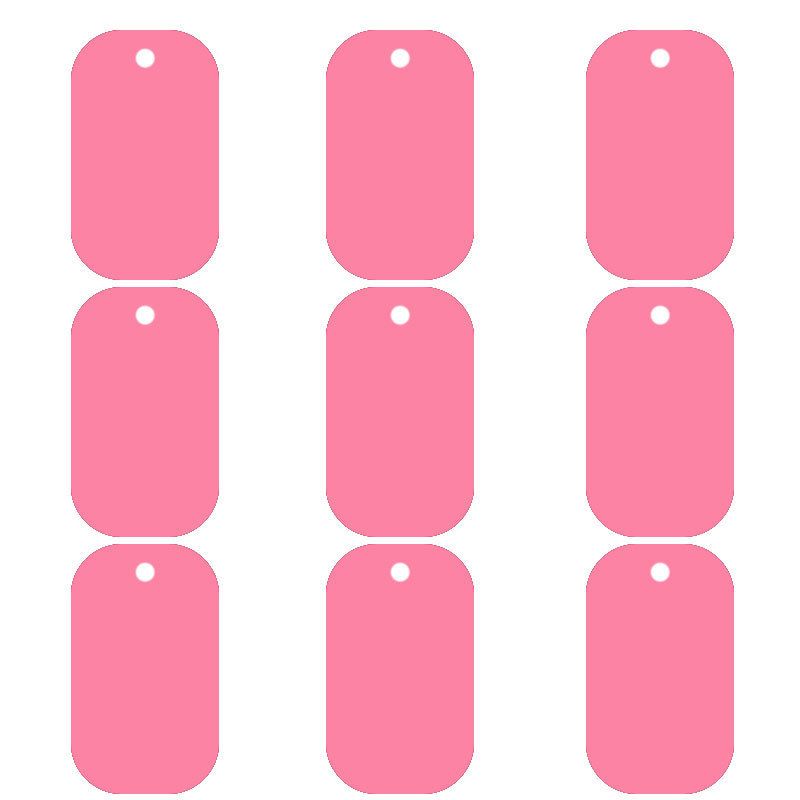 Pink-Tags with Rubber