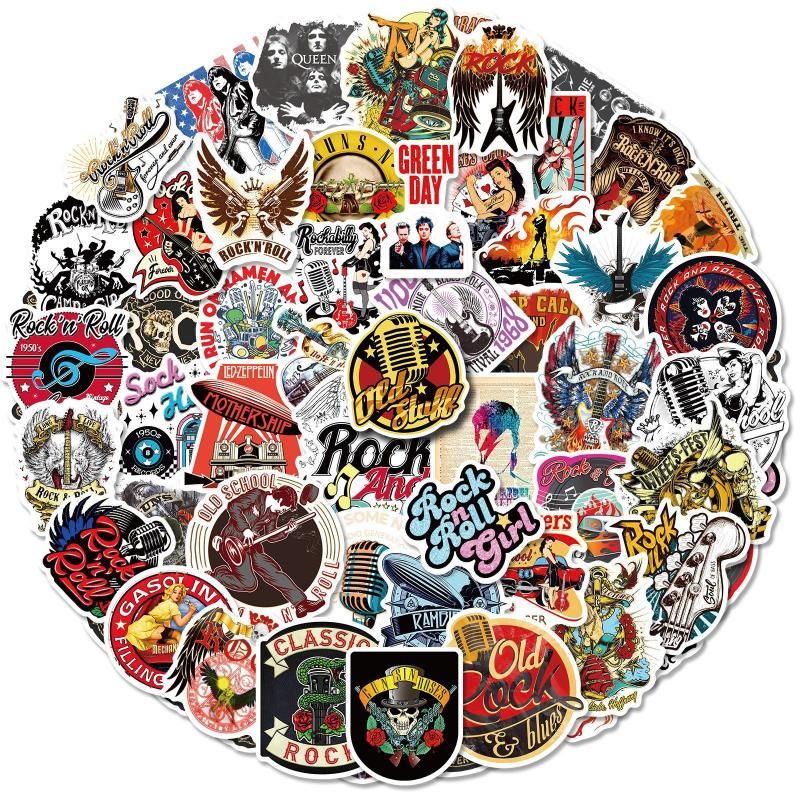 Classic Rock Band Stickers Vinyl