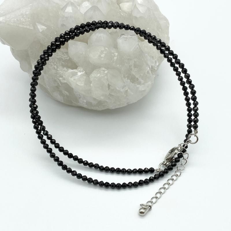 Svart spinel 38 cm halsband