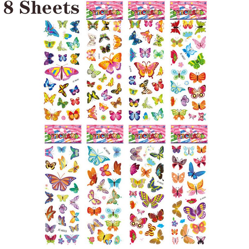 8 Sheets Butterfly