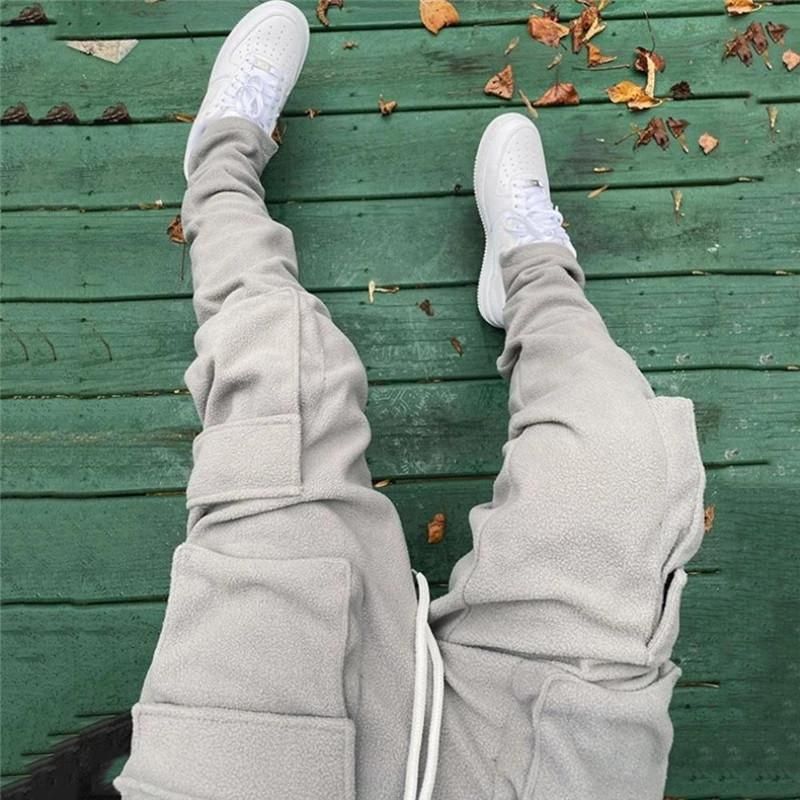 gray white pants