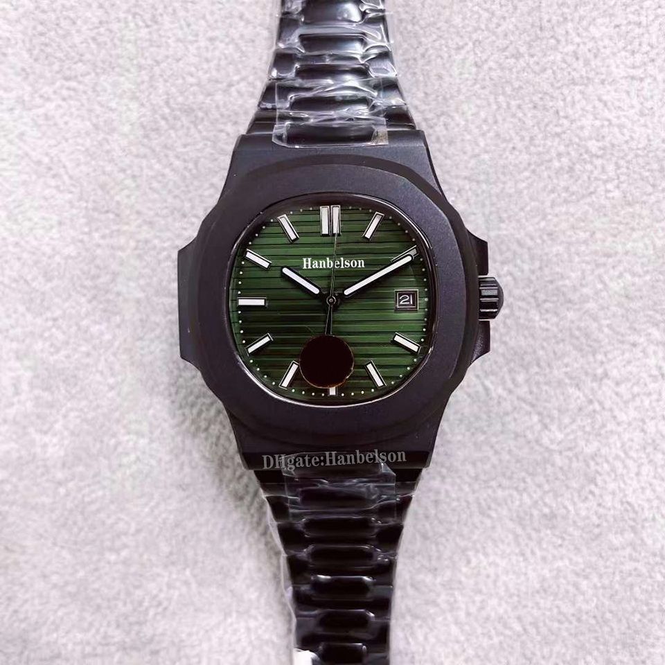 Black case green dial