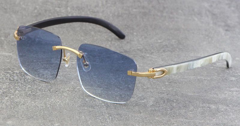 816 Gold Blue Lens