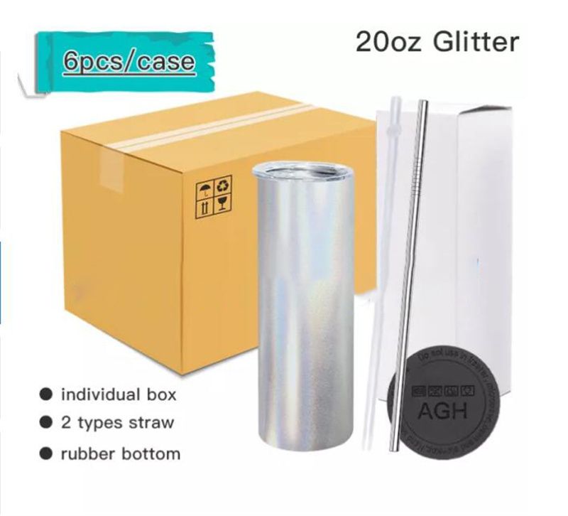 6 -stcs/case 20oz glitter