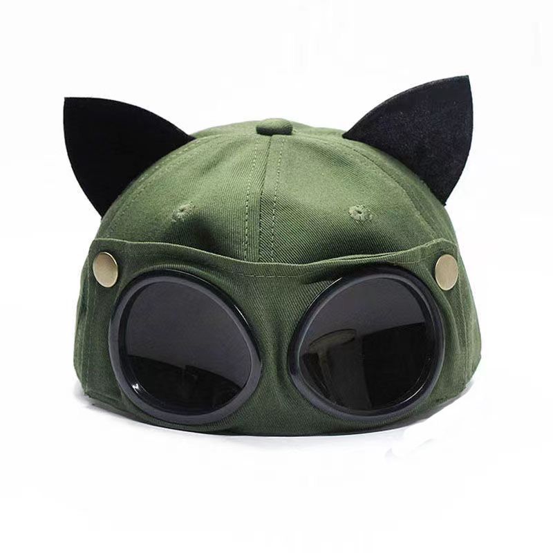 Army Green+Cat uszy