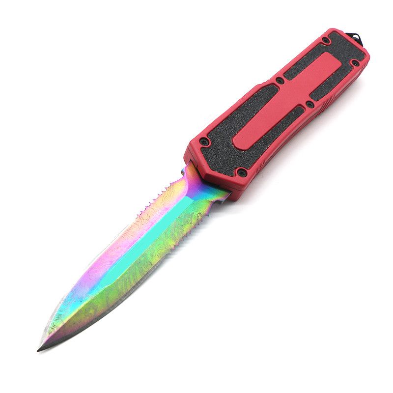 colorful double half serrated