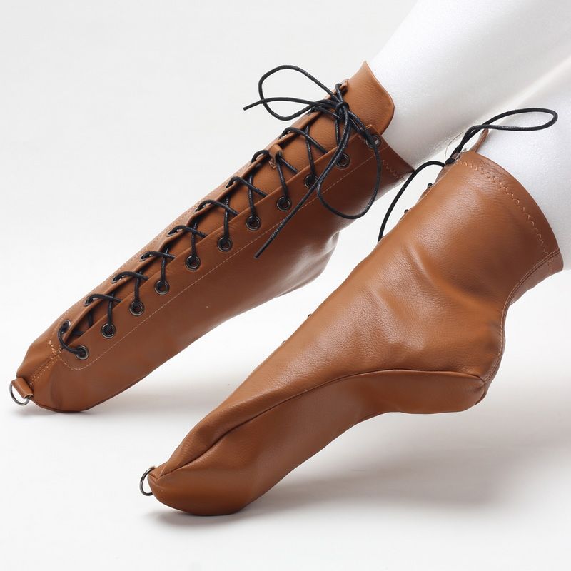 leather ballet boots