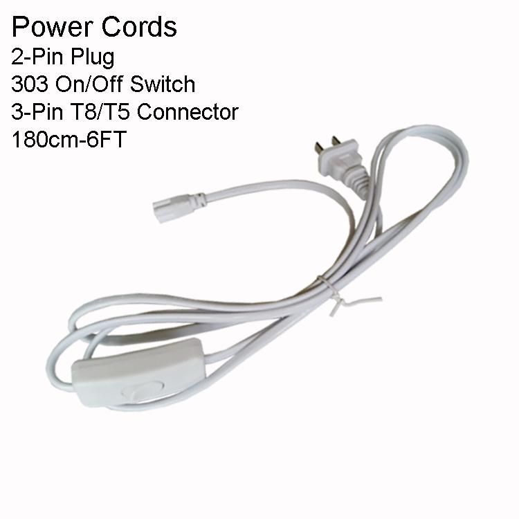 6FT 2PIN US Power Cords con interruptor