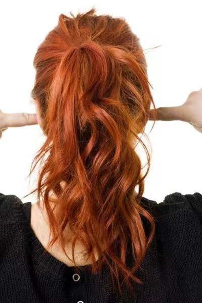 Quality real human hair Ginger red/natural red ponytail clip in virgin hair extension wrap around Quality real human hair Ginger red/natural red ponytail clip in virgin hair extension wrap around