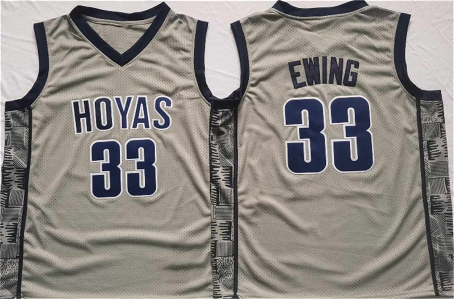 Georgetown Hoyas Grey #33 Ewing