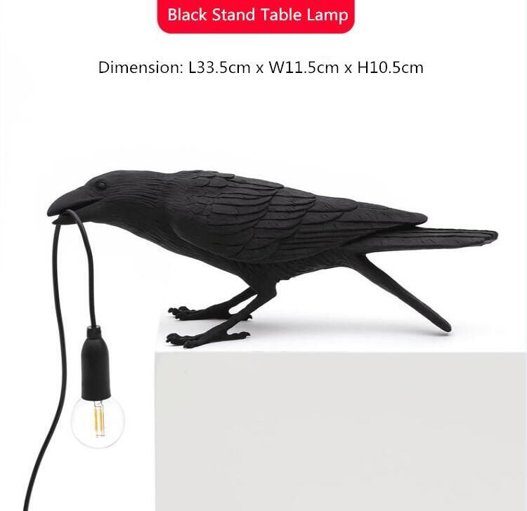 black table lamp A