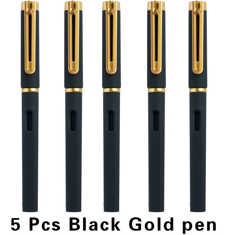 5 Stift Schwarz-Gold