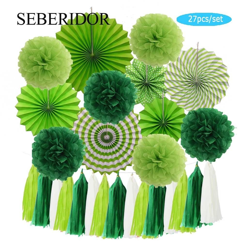 Groene set-gemengde grootte