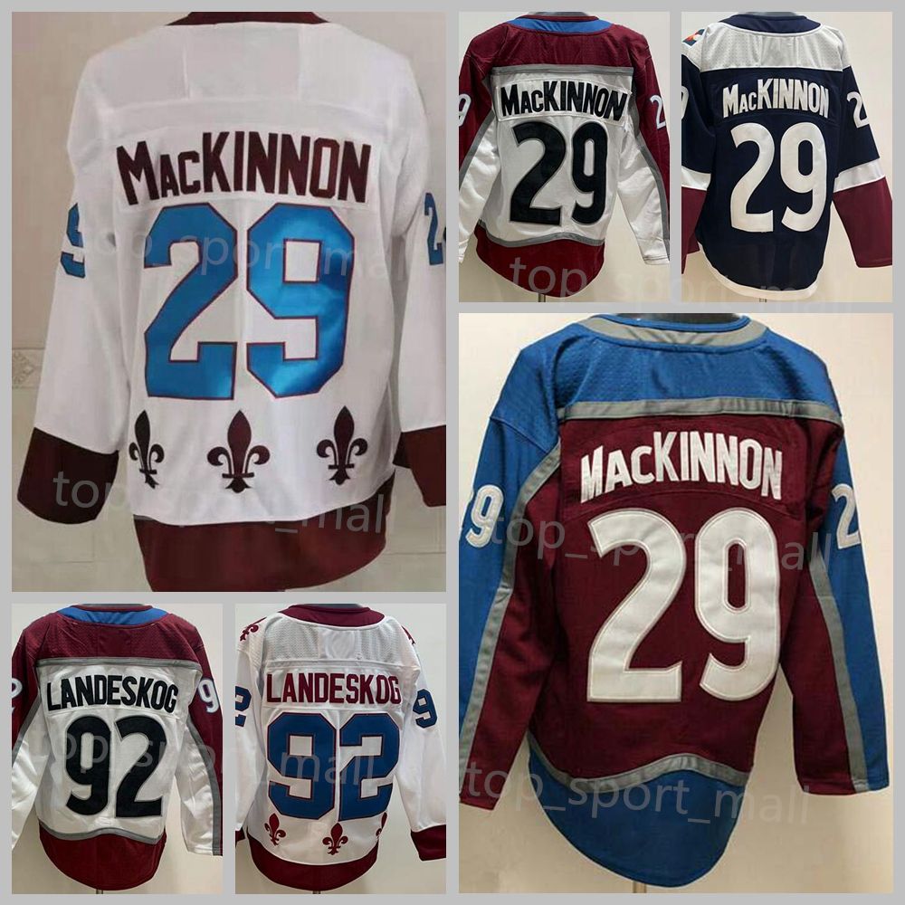 Mens Ice Hockey 8 Cale Makar Jerseys 29 Nathan MacKinnon 92