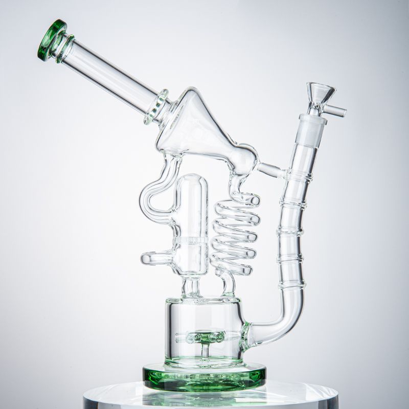 GREEN bong with bowl
